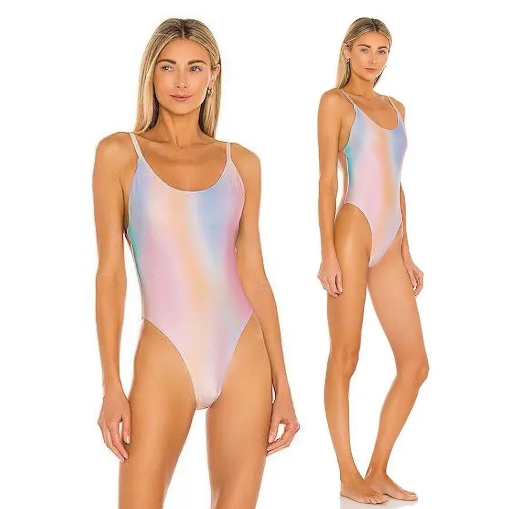 NWT PQ Swim Golden Hour Scoop One Piece Multicolor Swimsuit